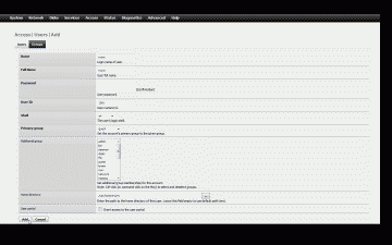 Screenshot of the FreeNAS new user setup page