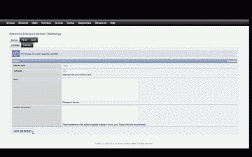 Screenshot of the FreeNAS rsync server setup page
