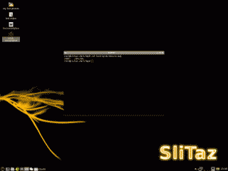 Screenshot of SliTaz terminal - GRUB device.map