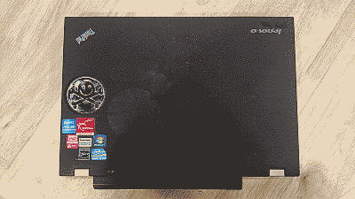 Screenshot showing a Lenovo laptop after stickers have been removed