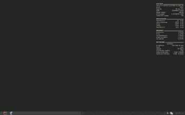 Screenshot of Conky running on my CrunchBang desktop