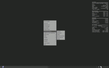 Screenshot of my Openbox menu in CrunchBang