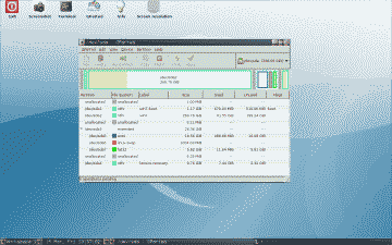 Screenshot of New Ubuntu Partitions with Device Names Assigned by GParted